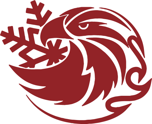 Evans Mechanical eagle and snowflake mascot